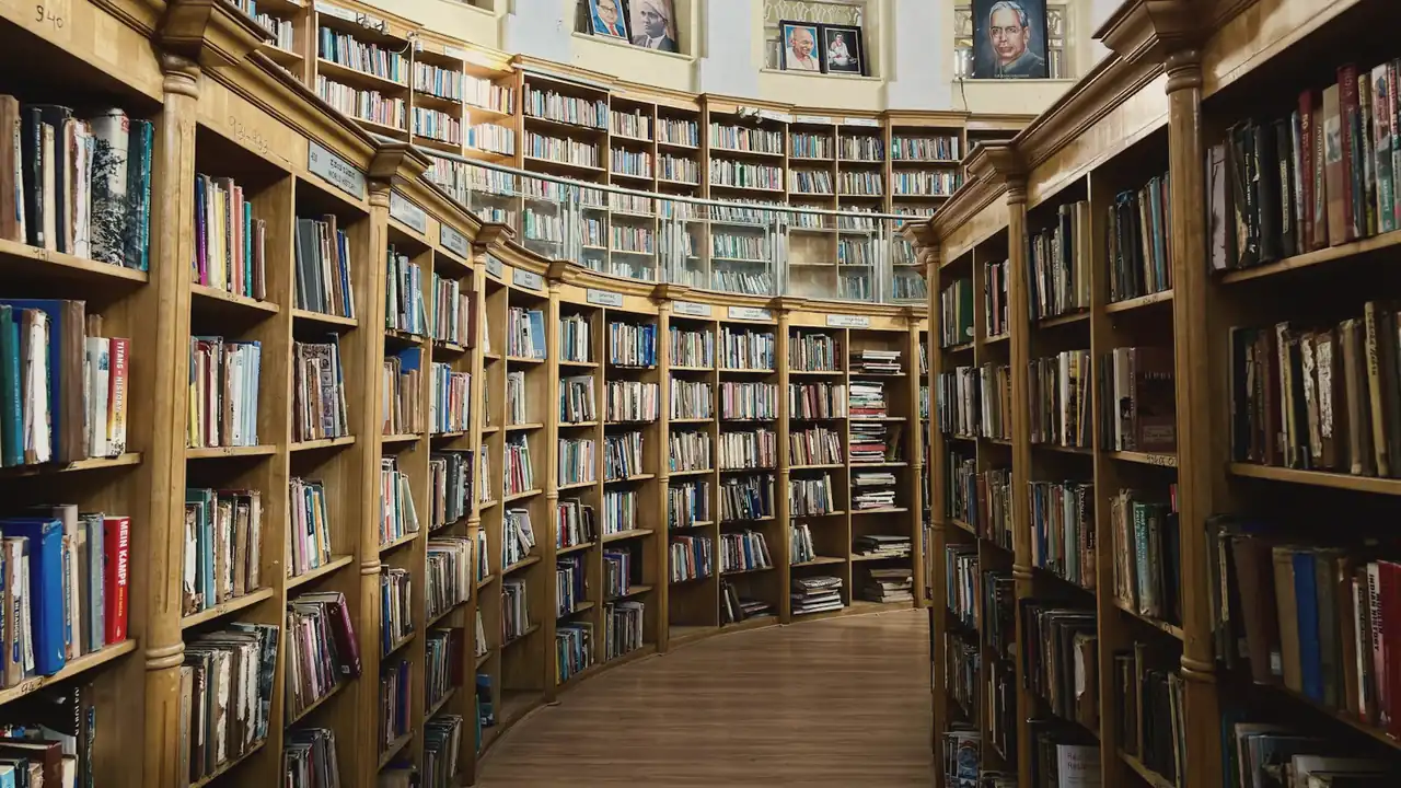 Stille gang tussen boekenkasten